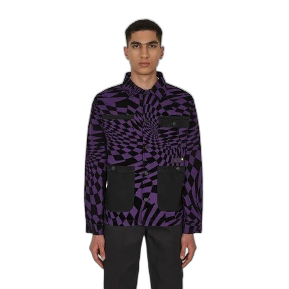 Vans Vault x PAM Spiral Checker Chore Jacket Mens Size large coat unisex NWOT - Picture 3 of 13